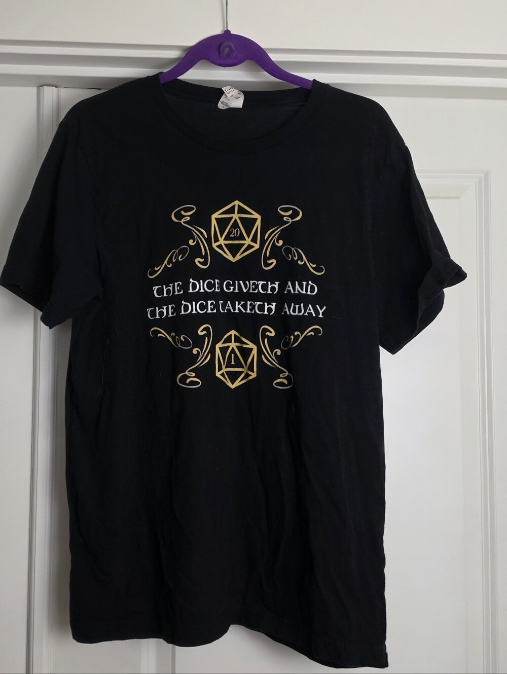 Black Graphic D20 Dice T-Shirt